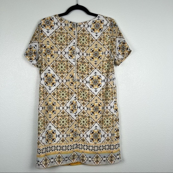 Lulus Dandy Lion Yellow Print Mini Dress S - Picture 8 of 11